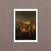 The Noordermarkt By Night, Amsterdam, 1840, Petrus Van Schendel, Poster